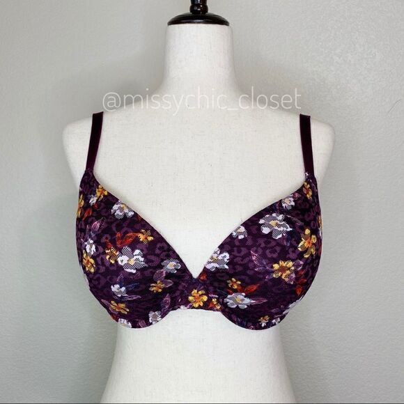 PINK Victoria’s Secret 34DD Floral Bra - Picture 1 of 9